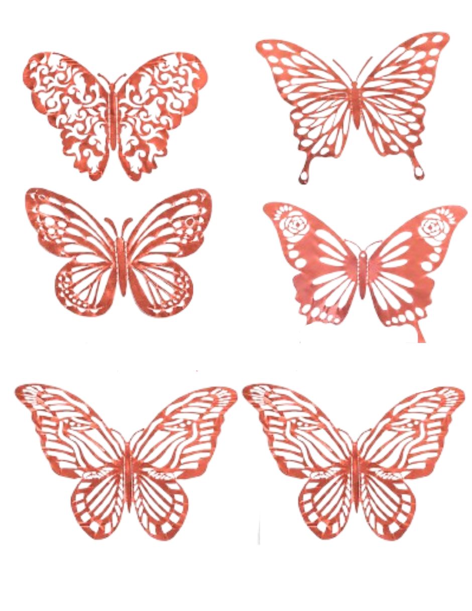 Figura decorativa de mariposa 72 Mariposas Decorativas 3D 1